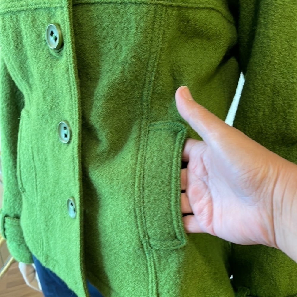 TRIA Vintage Green Apple Wool Short Jacket. Size M. D4/A1594 - Picture 4 of 8